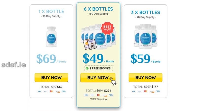 GumAktiv is sold on the official website with bundle pricing that lowers daily cost, best suited for long-term gum care support.
