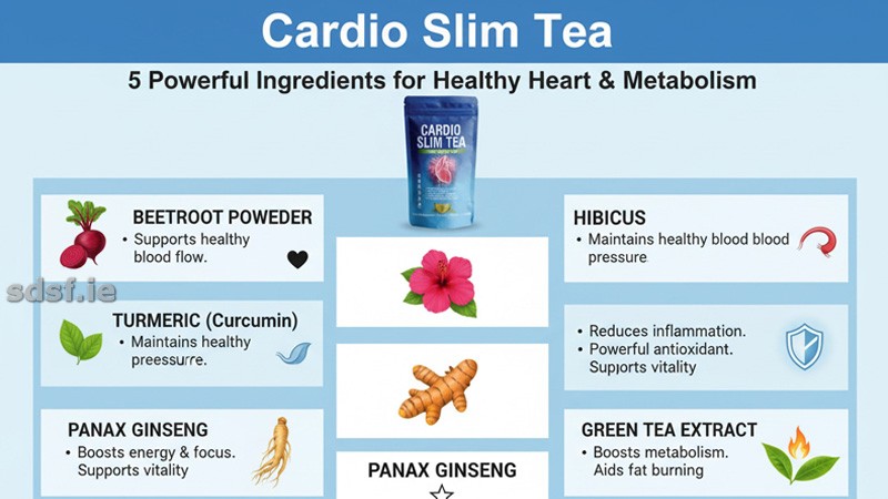 Cardio Slim Tea is a herbal blend that may affect blood pressure or heart medications.